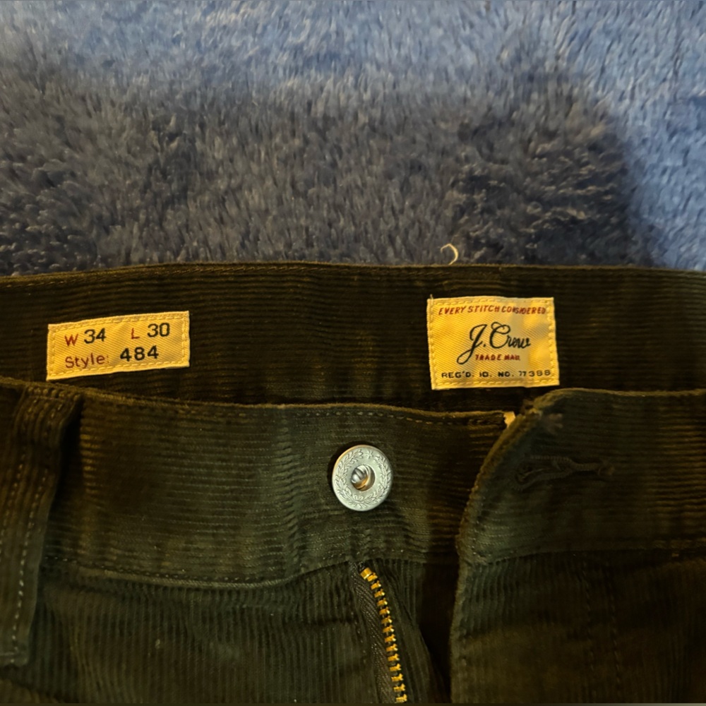 J. Crew Men's Corduroy Pants - Dark Green